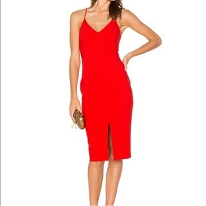 Likely Brooklyn Red Spaghetti Strap Midi Dress | Size 2